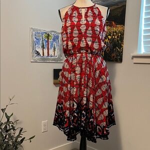 Maggie London Asymmetrical Halter Dress